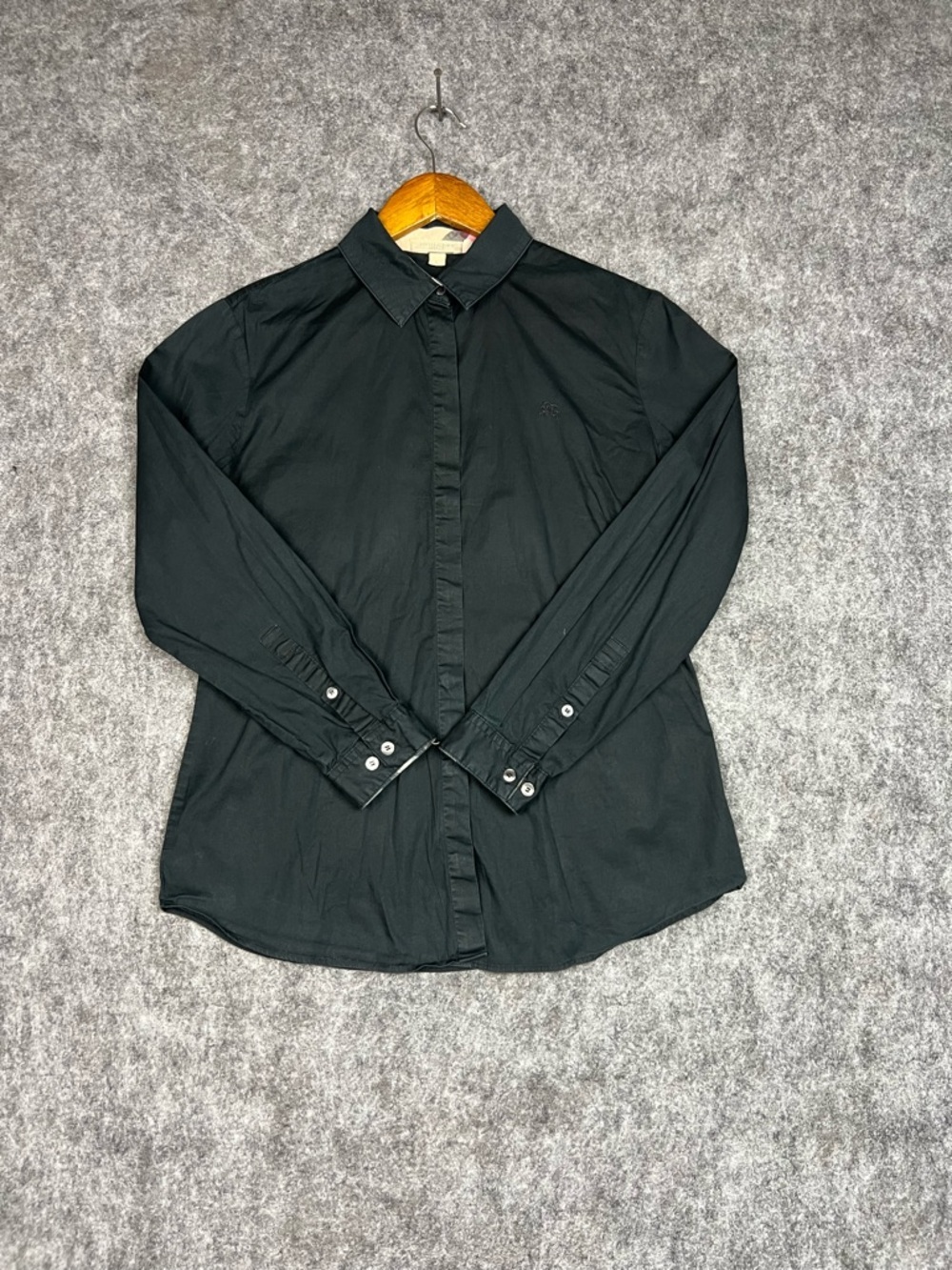 Burberry Brit Black Button-Front Long Sleeve Shirt Size L - Picture 9 of 9